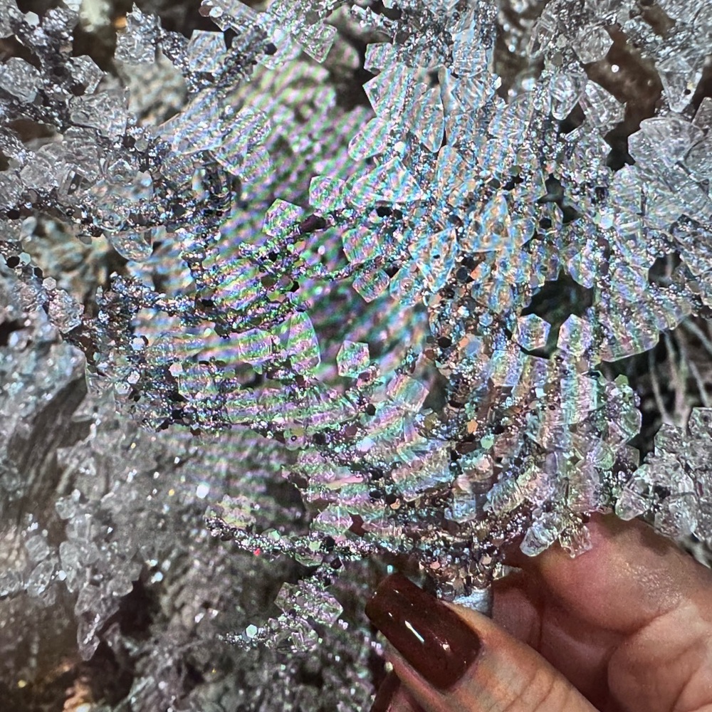 Three sets  of Two Silver Crystal  Stem Spray and Tree Decor